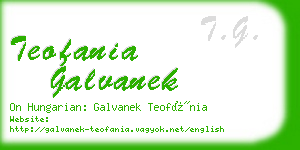 teofania galvanek business card